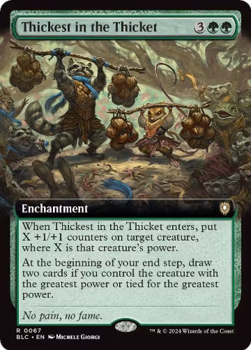 Thickest in the Thicket (Extended Art) (67), Commander: Bloomburrow — Magic card price