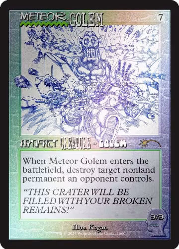 Meteor Golem (1660) (Rainbow Foil) (1660), Secret Lair Drop Series — Magic card price