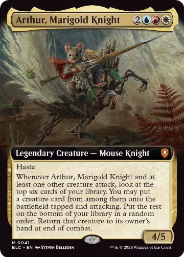 Arthur, Marigold Knight (Extended Art) (41), Commander: Bloomburrow — Magic card price
