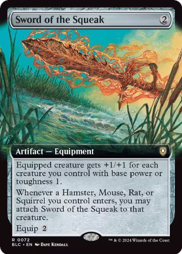 Sword of the Squeak (Extended Art) (72), Commander: Bloomburrow — Magic card price