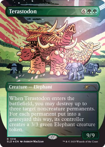 Terastodon (Rainbow Foil) (1318), Secret Lair Drop Series — Magic card price