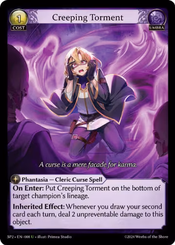 Creeping Torment (008), Supporter Pack 2 — Grand Archive card price