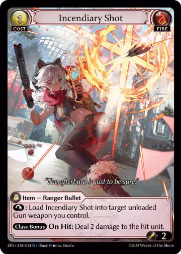 Incendiary Shot (014), Supporter Pack 2 — Grand Archive card price