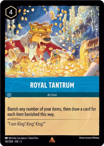 Royal Tantrum (161/204), Shimmering Skies — Lorcana card price