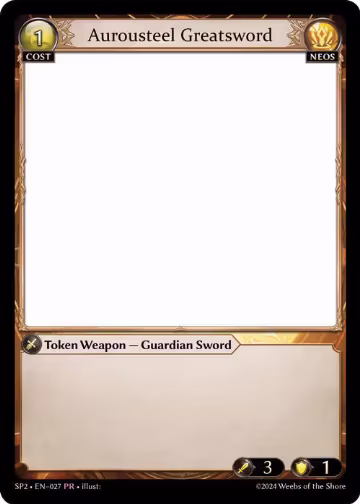 Aurousteel Greatsword (027), Supporter Pack 2 — Grand Archive card price