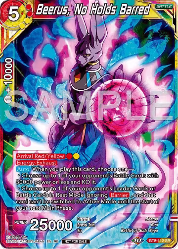 Beerus, No Holds Barred (Deluxe Pack 2024 Vol.2) (BT8-112), Promotion Cards — DB Super card price