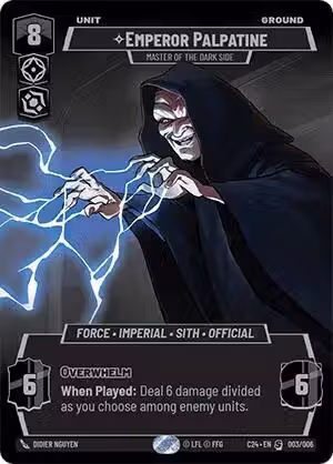 Emperor Palpatine - Master of the Dark Side (003/006) — card price