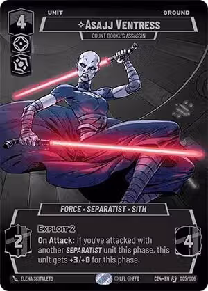 Asajj Ventress - Count Dooku's Assassin (005/006), 2024 Convention Exclusive — Star Wars card price