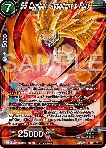 SS Cumber, Assailant's Fury (Deluxe Pack 2024 Vol.2) (BT22-127), Promotion Cards — DB Super card price
