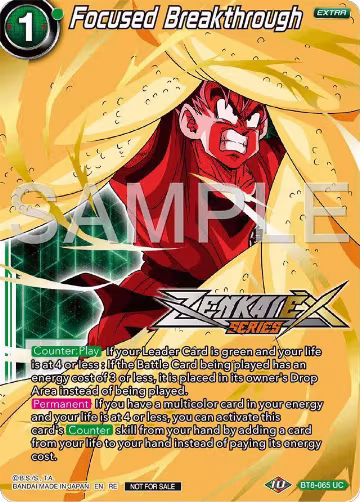 Focused Breakthrough (Event Pack 15) (BT8-065), Promotion Cards — DB Super card price
