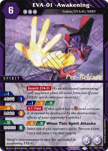 EVA-01 -Awakening- (CB01-020), Collaboration Booster 01: Halo of Awakening Pre-Release Cards — Battle Spirits card price