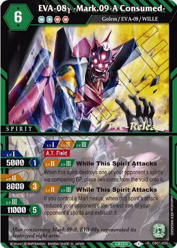 EVA-08y -Mark.09-A Consumed- (CB01-036), Collaboration Booster 01: Halo of Awakening Pre-Release Cards — Battle Spirits card price