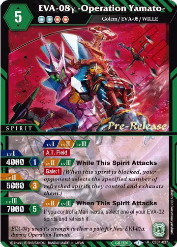 EVA-08y -Operation Yamato- (CB01-037), Collaboration Booster 01: Halo of Awakening Pre-Release Cards — Battle Spirits card price