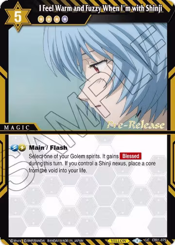 I Feel Warm and Fuzzy When I'm with Shinji (CB01-075), Collaboration Booster 01: Halo of Awakening Pre-Release Cards — Battle Spirits card price