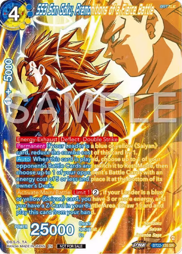 SS3 Son Goku, Premonitions of a Fierce Battle (Premium Alt-Art Card Set 2024 Vol.2) (BT22-135), Promotion Cards — DB Super card price