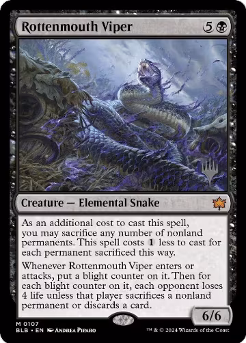 Rottenmouth Viper (107), Promo Pack: Bloomburrow — Magic card price
