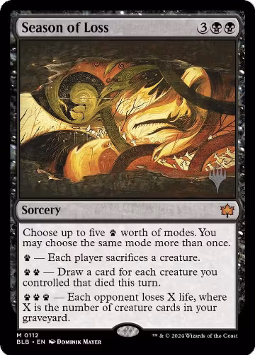 Season of Loss (112), Promo Pack: Bloomburrow — Magic card price