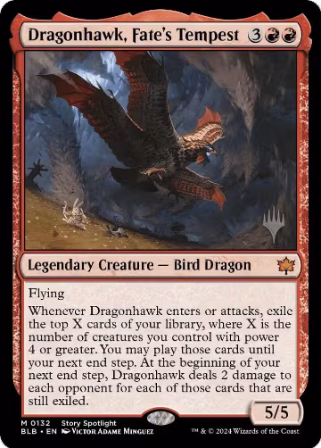Dragonhawk, Fate's Tempest (132), Promo Pack: Bloomburrow — Magic card price