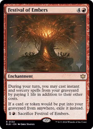Festival of Embers (134), Promo Pack: Bloomburrow — Magic card price
