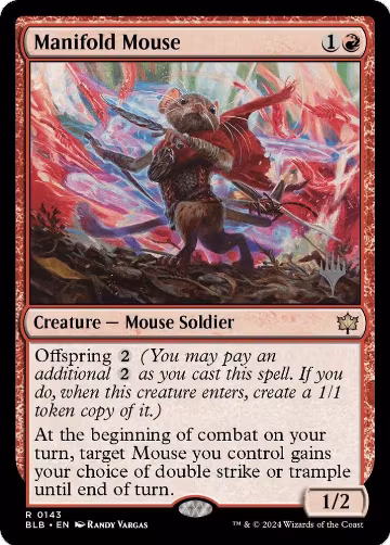 Manifold Mouse (143), Promo Pack: Bloomburrow — Magic card price