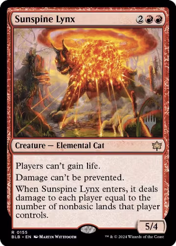 Sunspine Lynx (155), Promo Pack: Bloomburrow — Magic card price