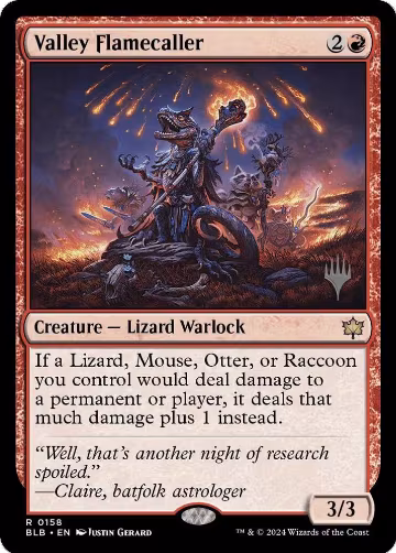 Valley Flamecaller (158), Promo Pack: Bloomburrow — Magic card price