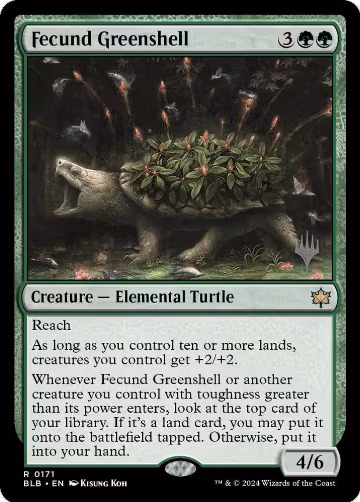 Fecund Greenshell (171), Promo Pack: Bloomburrow — Magic card price