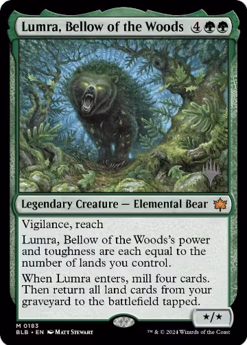 Lumra, Bellow of the Woods (183), Promo Pack: Bloomburrow — Magic card price
