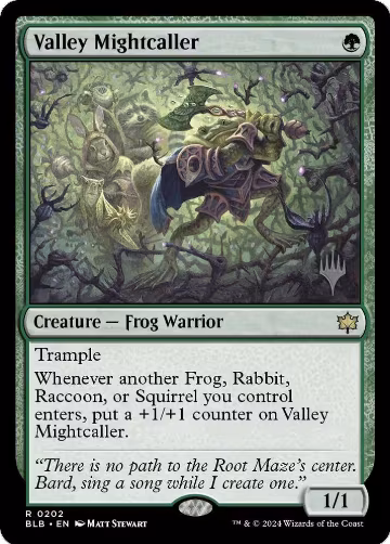 Valley Mightcaller (202), Promo Pack: Bloomburrow — Magic card price