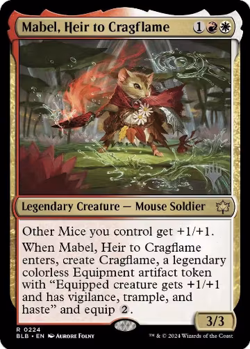 Mabel, Heir to Cragflame (224), Promo Pack: Bloomburrow — Magic card price