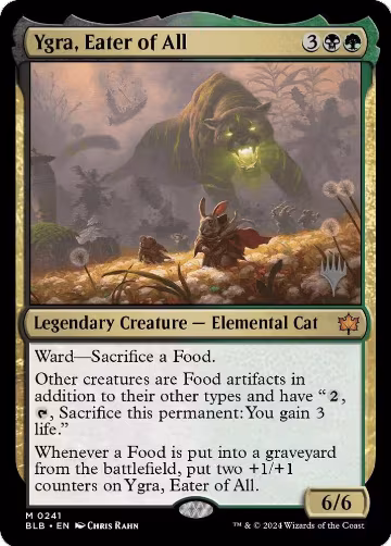 Ygra, Eater of All (241), Promo Pack: Bloomburrow — Magic card price