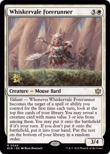 Whiskervale Forerunner (40), Prerelease Cards — Magic card price