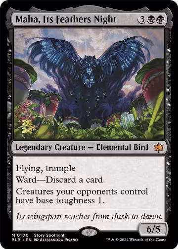 Maha, Its Feathers Night (100), Prerelease Cards — Magic card price
