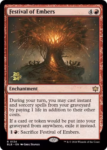 Festival of Embers (134), Prerelease Cards — Magic card price