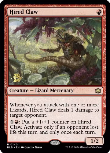Hired Claw (140), Prerelease Cards — Magic card price
