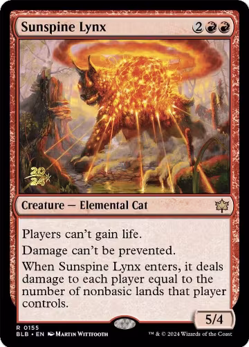 Sunspine Lynx (155), Prerelease Cards — Magic card price