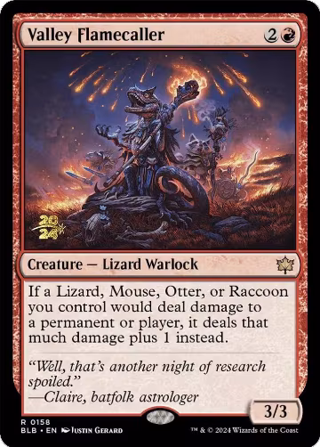 Valley Flamecaller (158), Prerelease Cards — Magic card price