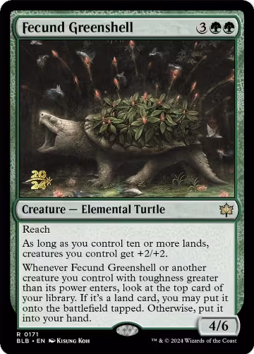 Fecund Greenshell (171), Prerelease Cards — Magic card price