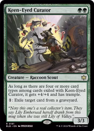 Keen-Eyed Curator (181), Prerelease Cards — Magic card price