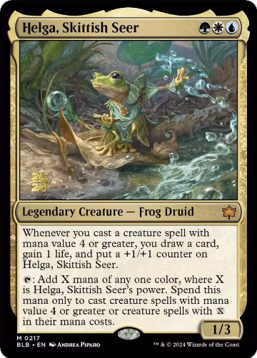 Helga, Skittish Seer (217), Prerelease Cards — Magic card price