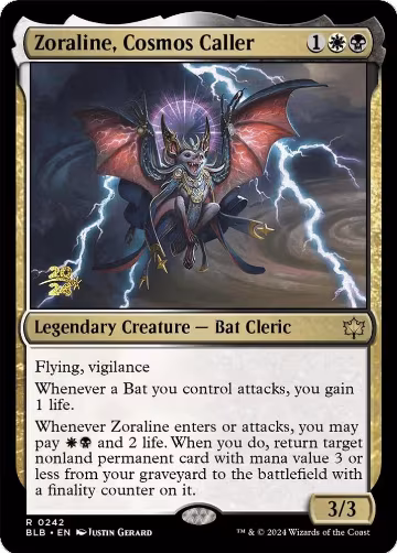 Zoraline, Cosmos Caller (242), Prerelease Cards — Magic card price