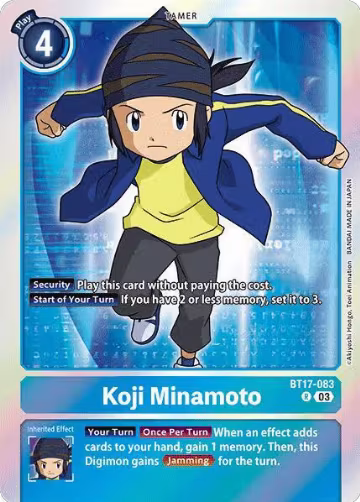 Koji Minamoto (BT17-083 R), Secret Crisis — Digimon card price