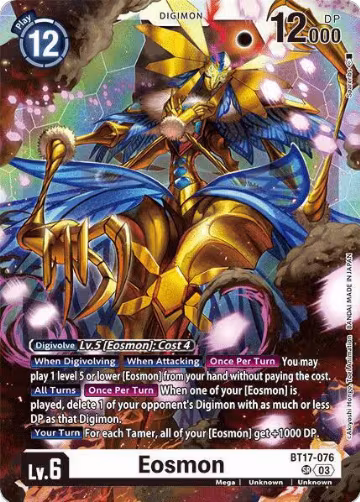 Eosmon - BT17-076 (BT17-076 SR), Secret Crisis — Digimon card price