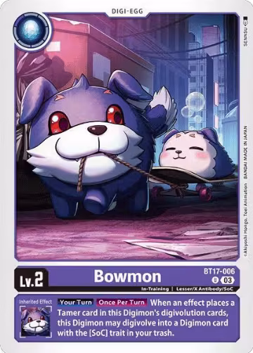 Bowmon (BT17-006 U), Secret Crisis — Digimon card price