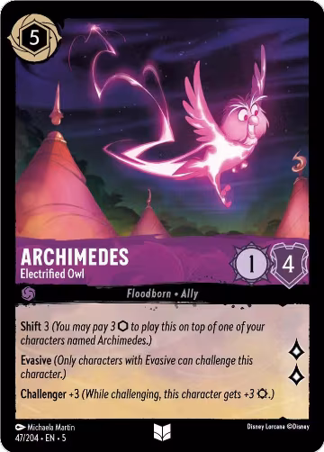 Archimedes - Electrified Owl (47/204), Shimmering Skies — Lorcana card price
