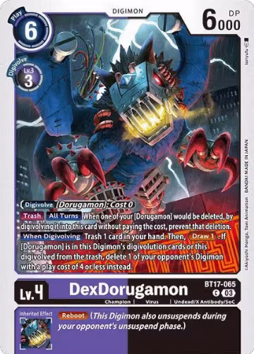 DexDorugamon (BT17-065 C), Secret Crisis — Digimon card price