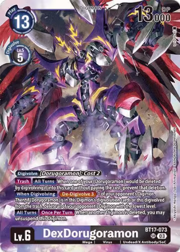DexDorugoramon (BT17-073 SR), Secret Crisis — Digimon card price