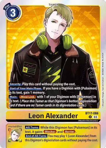 Leon Alexander (BT17-086 R), Secret Crisis — Digimon card price