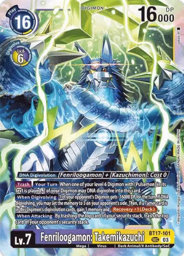 Fenriloogamon: Takemikazuchi (BT17-101 SEC), Secret Crisis — Digimon card price