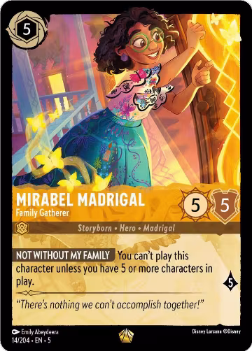Mirabel Madrigal - Family Gatherer (14/204), Shimmering Skies — Lorcana card price